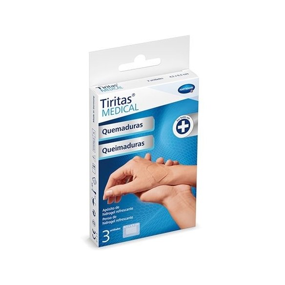 Tiritas MEDICAL Quemaduras 7,5 x 10 cm. 3 unidades