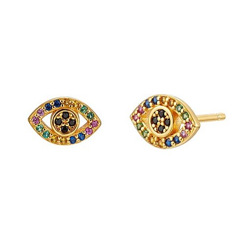 BOTICOS PENDIENTE OJO MULTICOLOR
