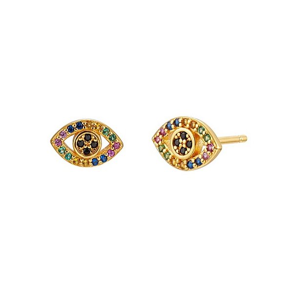BOTICOS PENDIENTE OJO MULTICOLOR