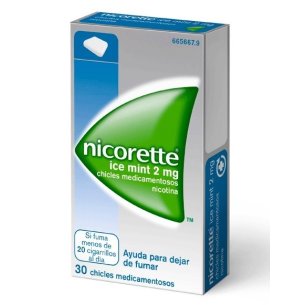 nicorette ice mint 2mg 30 chicles medicamentosos