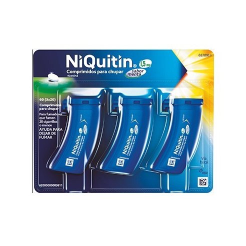 Niquitin 1,5 mg sabor menta 3 x 20 comprimidos