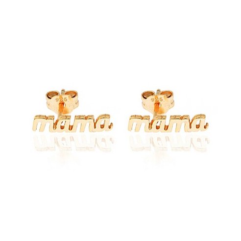 BOTICOS PENDIENTE MAMA ORO