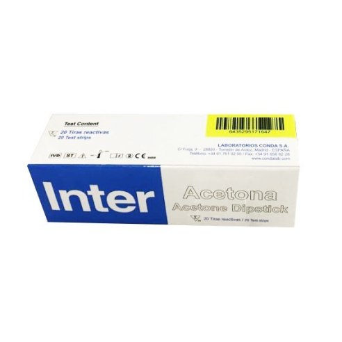 Inter Acetona 20 Tiras reactivas