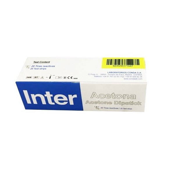 Inter Acetona 20 Tiras reactivas