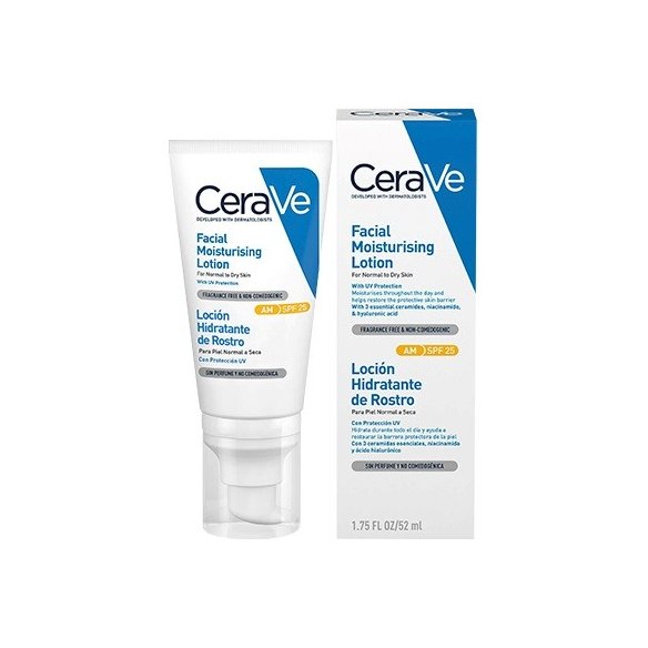 CERAVE AZUL FACIAL F-25 LOCION HIDRATANTE DE ROSTRO 52 ML