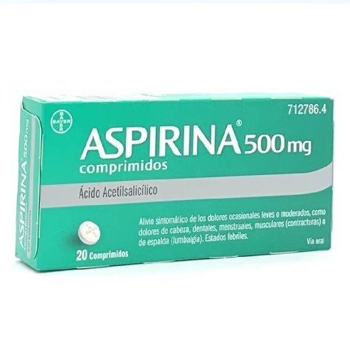 ASPIRINA 500 MG 20 COMPRIMIDOS