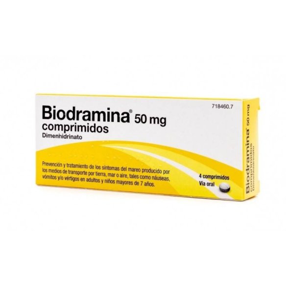 BIODRAMINA 50 MG 4 COMPRIMIDOS