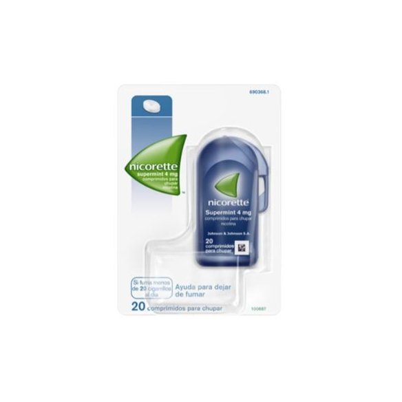 NICORETTE SUPERMINT EFG 4 MG 20 COMPRIMIDOS PARA CHUPAR