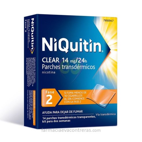 NIQUITIN CLEAR 14 MG/24 H 14 PARCHES...