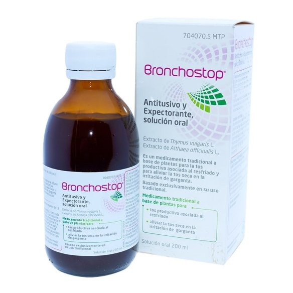 BRONCHOSTOP ANTITUSIVO Y EXPECTORANTE SOLUCION ORAL 1 FRASCO 200 ML