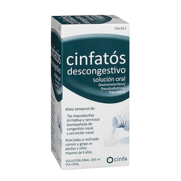 CINFATOS DESCONGESTIVO SOLUCION ORAL 1 FRASCO 200 ML (PET)