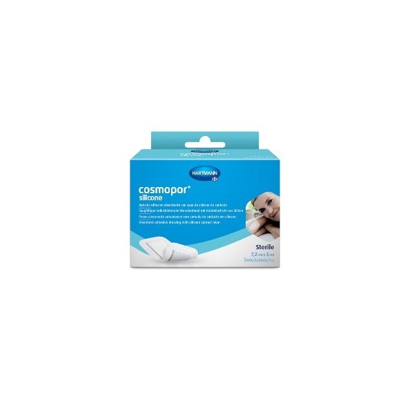 COSMOPOR 7,2 CM X 5 CM SILICONE APOSITO ESTERIL 5 UNIDADES
