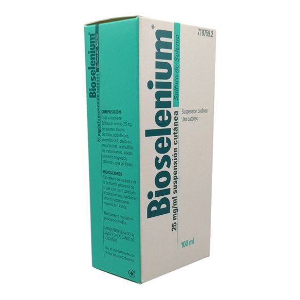 BIOSELENIUM 25 MG/ML SUSPENSION CUTANEA 1 FRASCO 100 ML