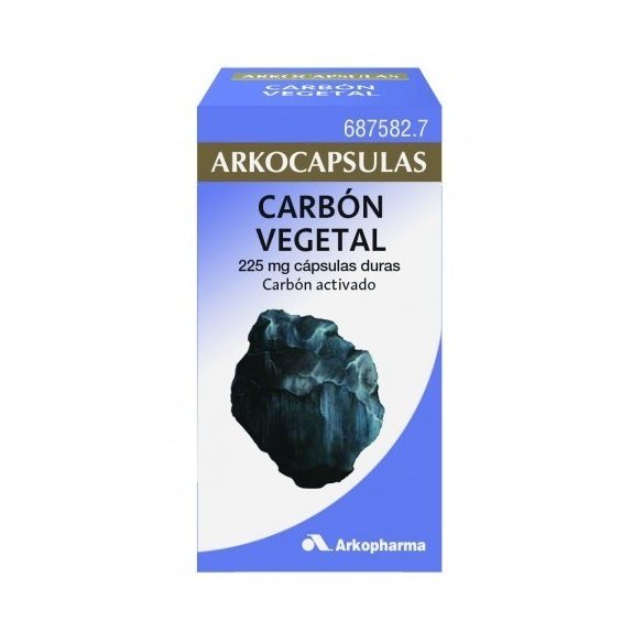 CARBON VEGETAL ARKOPHARMA 225 MG 45 CAPSULAS