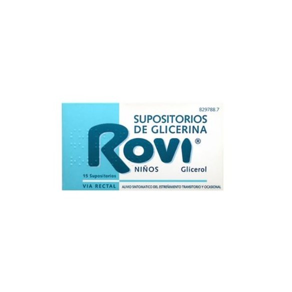 SUPOSITORIOS DE GLICERINA ROVI NIÑOS 1,44 G 15 SUPOSITORIOS