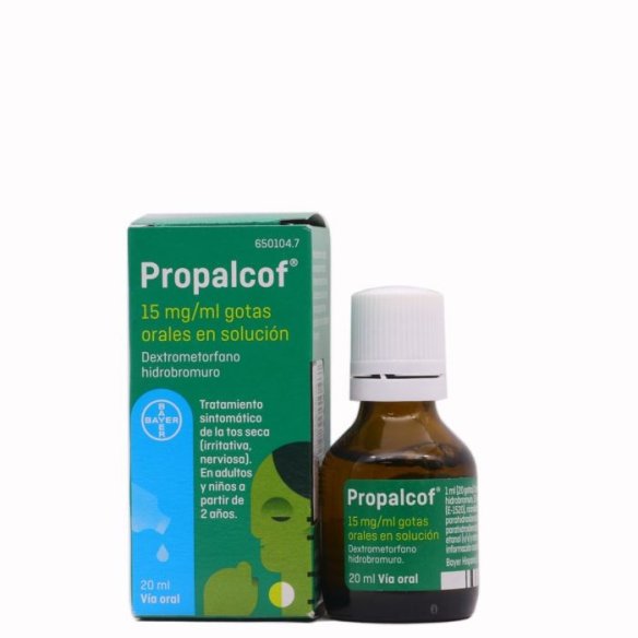 PROPALCOF 15 MG/ML GOTAS ORALES EN SOLUCION 1 FRASCO 20 ML
