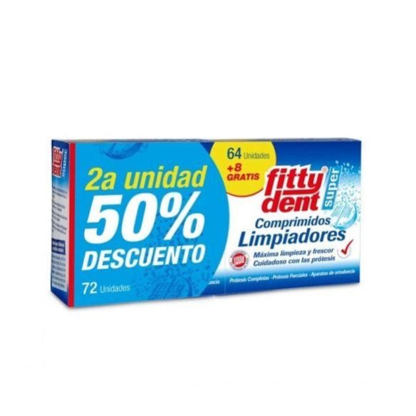 FITTYDENT LIMPIEZA 72 COMPRIMIDOS PACK DUPLO