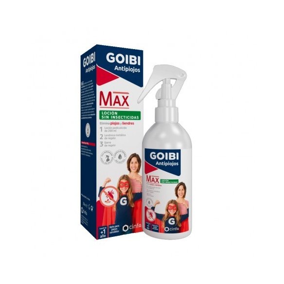 GOIBI MAX LOCION ANTIPIOJOS SIN INSECTICIDAS 1 ENVASE 200 ML