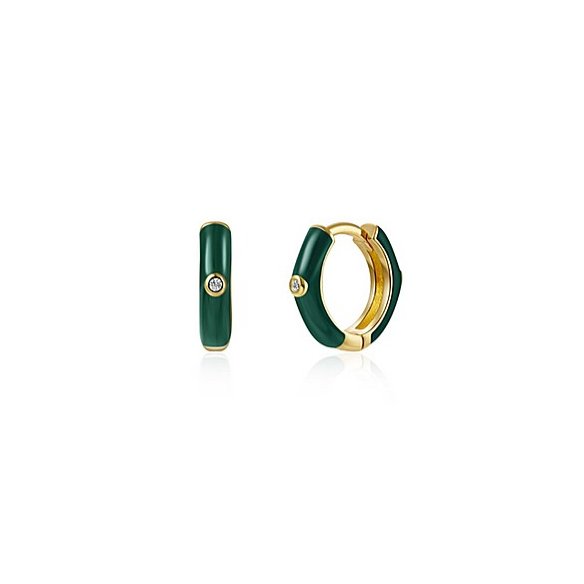 BOTICOS PENDIENTE AROS COLOR-VERDE OSCURO
