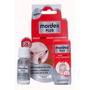 MORDEX PLUS ESMALTE AMARGO TRANSPARENTE CON PINCEL 9 ML