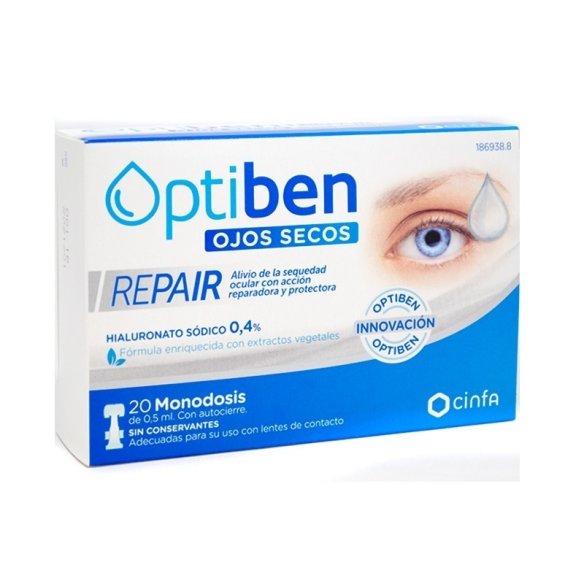 OPTIBEN OJOS SECOS REPAIR 20 MONODOSIS