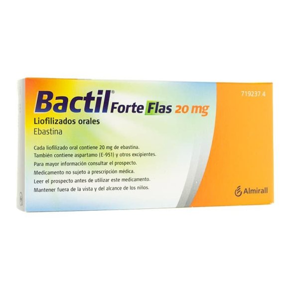 BACTIL FORTE FLAS 20 MG 10 LIOFILIZADOS ORALES