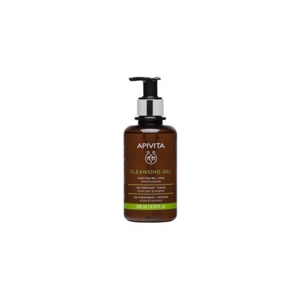 APIVITA CLEANSING GEL PURIFICANTE P. MIXTAS Y GRASAS 200 ML (NEW) LIMA Y PROPOLEO