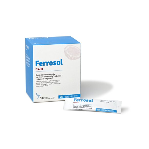FERROSOL FLASH 30 SOBRES BUCOD