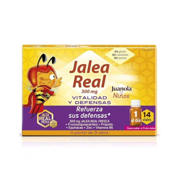 JUANOLA JALEA REAL NIÑOS VITALIDAD Y DEFENSAS 14 VIALES