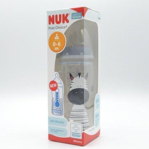 NUK BIB SIL 0-6 M SAFARI 300 ML