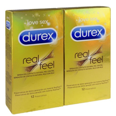 DUREX REAL FEEL DUPLO PRESERVATIVO SIN LATEX  