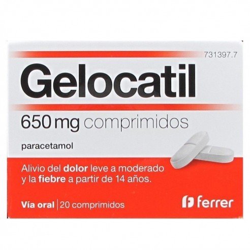 GELOCATIL 650 MG 20 COMPRIMIDOS