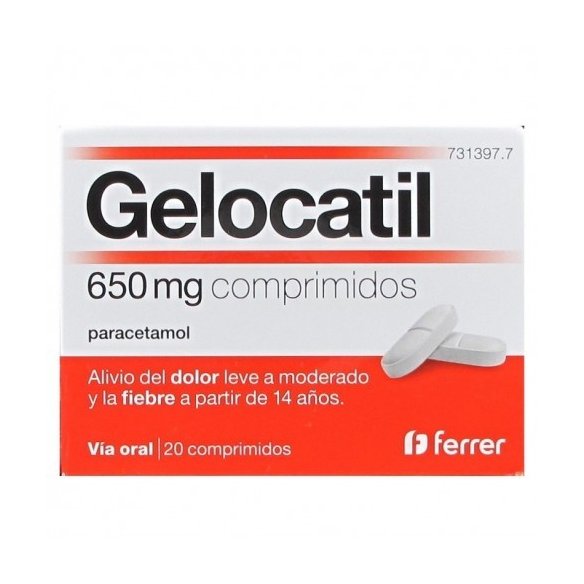 GELOCATIL 650 MG 20 COMPRIMIDOS