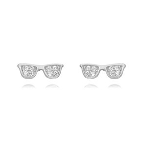 BOTICOS PENDIENTE GAFAS DE SOL PLATA