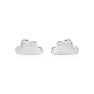 BOTICOS PENDIENTE NUBE PLATA