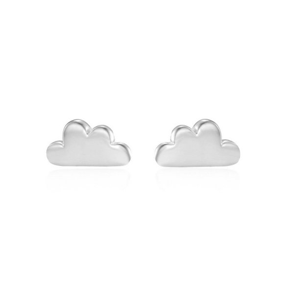 BOTICOS PENDIENTE NUBE PLATA