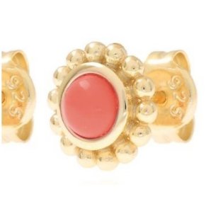 BOTICOS PENDIENTE SOL CORAL ORO