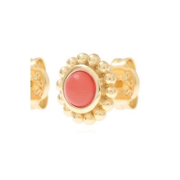 BOTICOS PENDIENTE SOL CORAL ORO