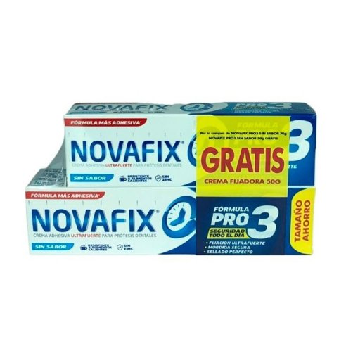 NOVAFIX FORMULA PRO 3 2 TUBOS DUPLO SIN SABOR...