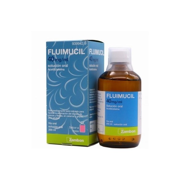 FLUIMUCIL 40 MG/ML SOLUCION ORAL 1 FRASCO 200 ML