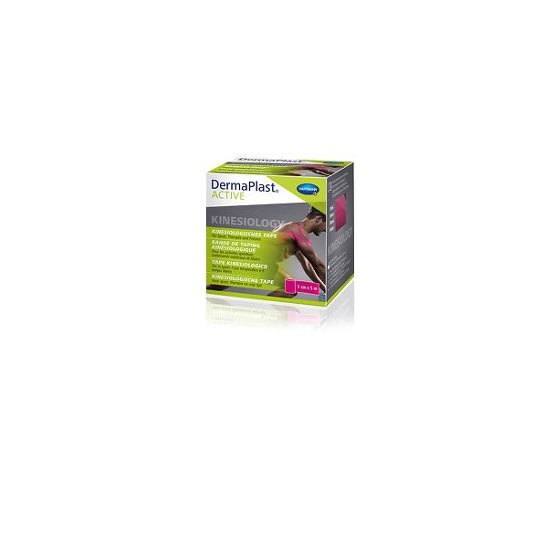 Cinta kinesiológica DermaPlast Active rosa 5 cm x 5 m 
