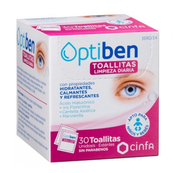 OPTIBEN 30 TOALLITA LOCION LIMPIADORA HIGIENE