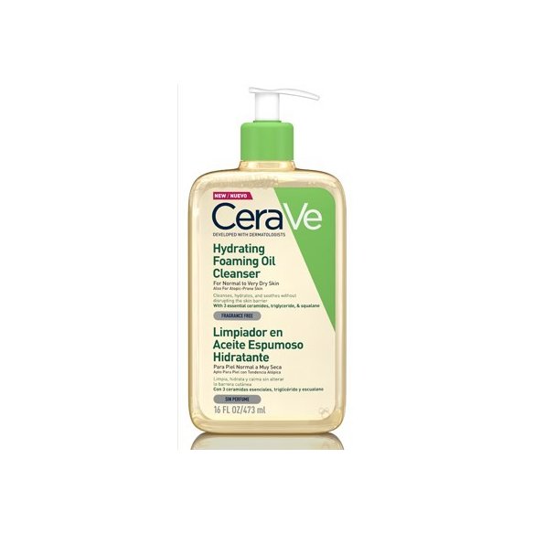 CERAVE LIMPIADOR ACEITE ESPUMOSO HIDRATANTE 1 ENVASE 473 ML