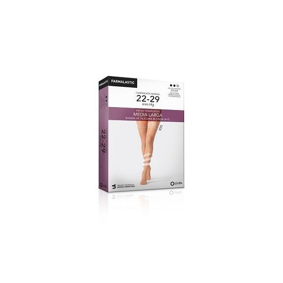 Farmalastic Compresión Normal Media Larga mujer (A-F) color camel talla extra grande