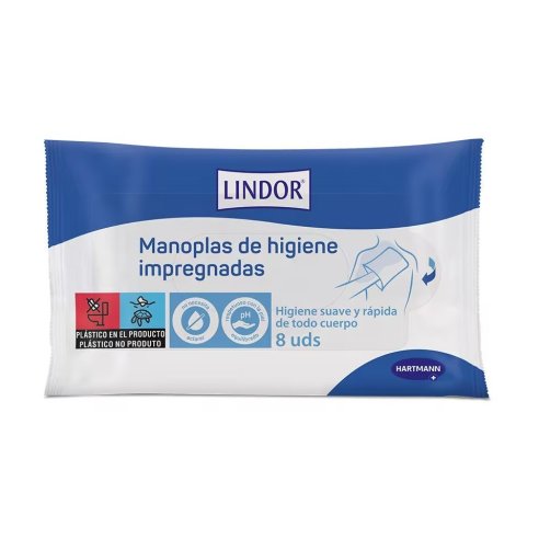 MOLICARE SKIN MANOPLA HUMEDA ENJABONADA 8 MANOPLAS