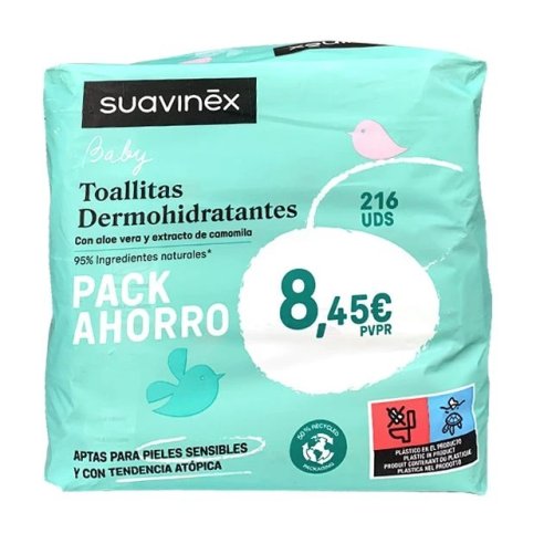 SUAVINEX TOALLITAS PACK 3 X 72 UDS