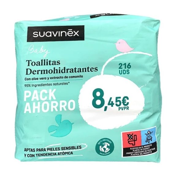 SUAVINEX TOALLITAS PACK 3 X 72 UDS