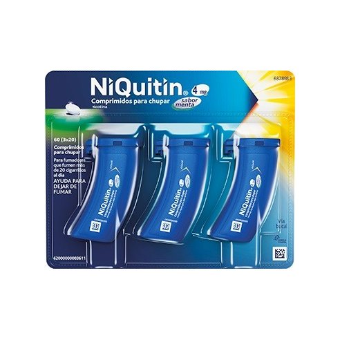 NIQUITIN 4 MG 60 COMPRIMIDOS PARA CHUPAR (SABOR...