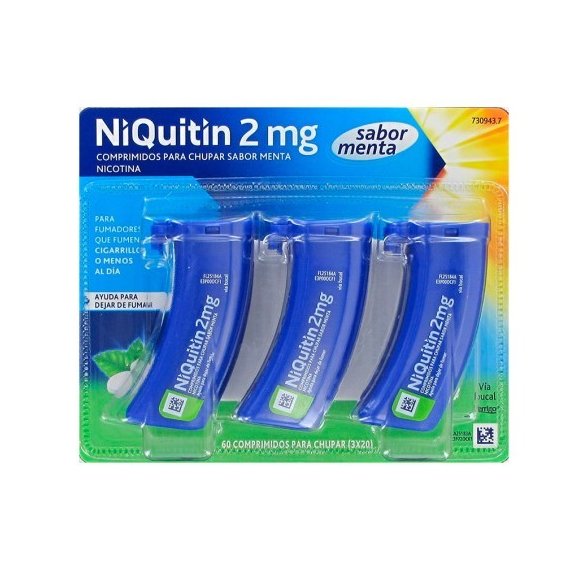 Niquitín 2 Mg 60 Comprimidos Para Chupar Sabor Menta