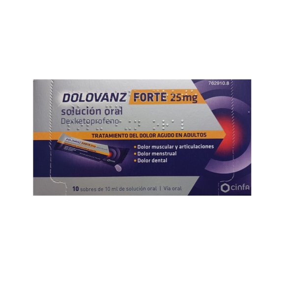 DOLOVANZ FORTE 25 MG 10 SOBRES SOLUCION ORAL